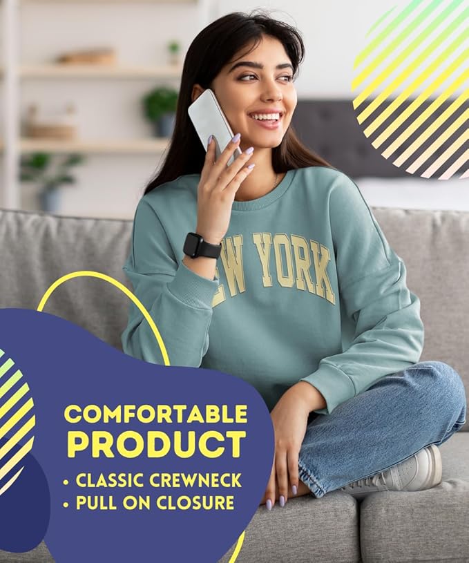 New York Crew Neck Sweatshirt